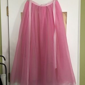 J Crew Neon Orchid Tulle Ball Skirt.